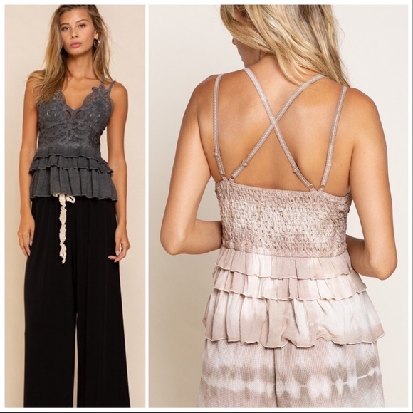 POL Hand Dip Dye Flirty Lace Top - Picture 7 of 16